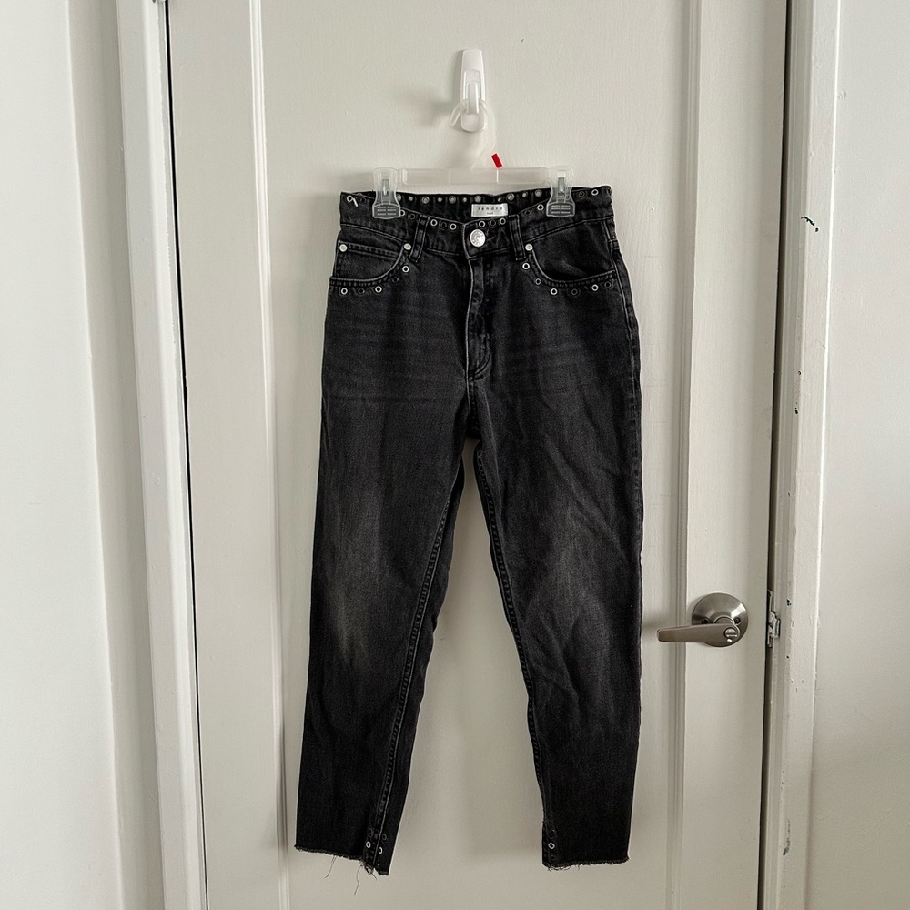 Sandro Black Skinny Jeans with Studs